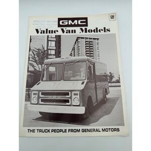 Vintage 1970 GMC Value Van Models Sales Brochure PS-1500 PE-2500 PE-3500 Specs